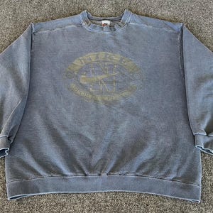 Nike VTG Sweatshirt Blue Green “Sports & Fitness” Screen Print Distressed Y2K bild 1