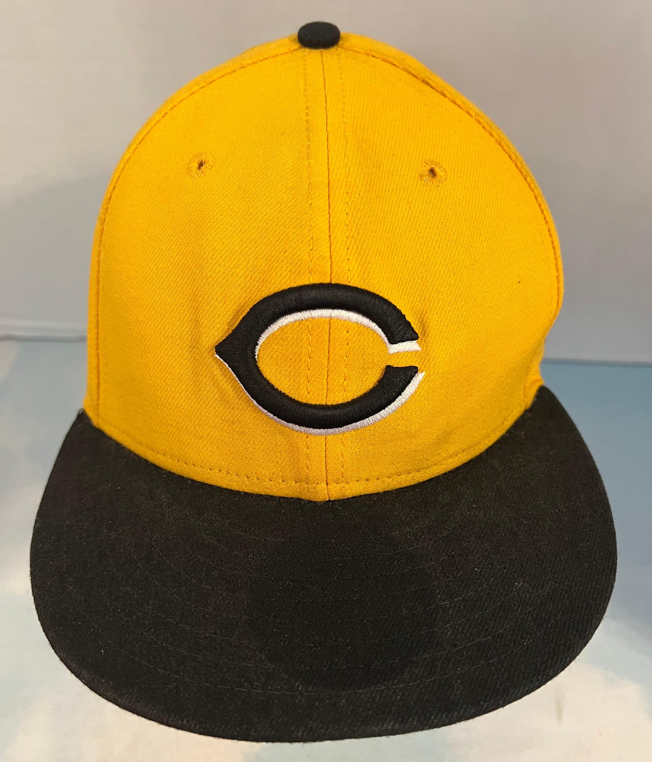 1950s Vintage T Symbol Tigers Baseball Hat Cap Wool Blend Green