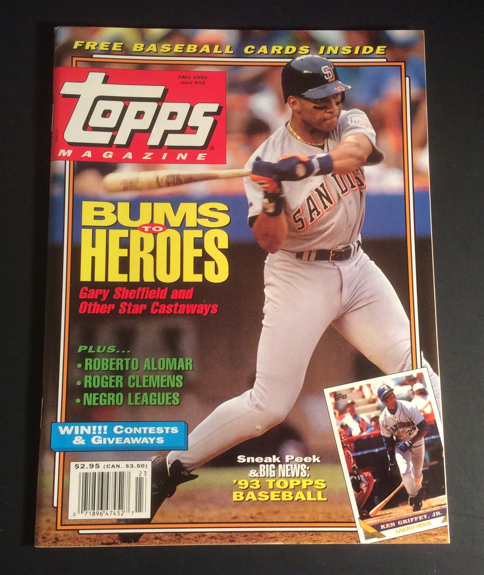 Topps Magazine Fall 1992 12 W/ 8 Collectible Baseball Cards - Etsy