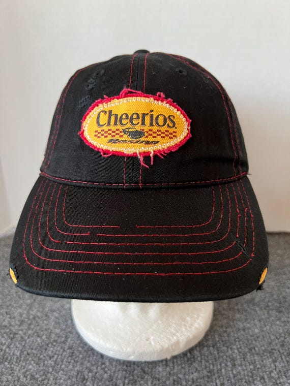 NASCAR Clint Bowyer Hat NWT Cheerios Racing Black Distressed Look OSFA