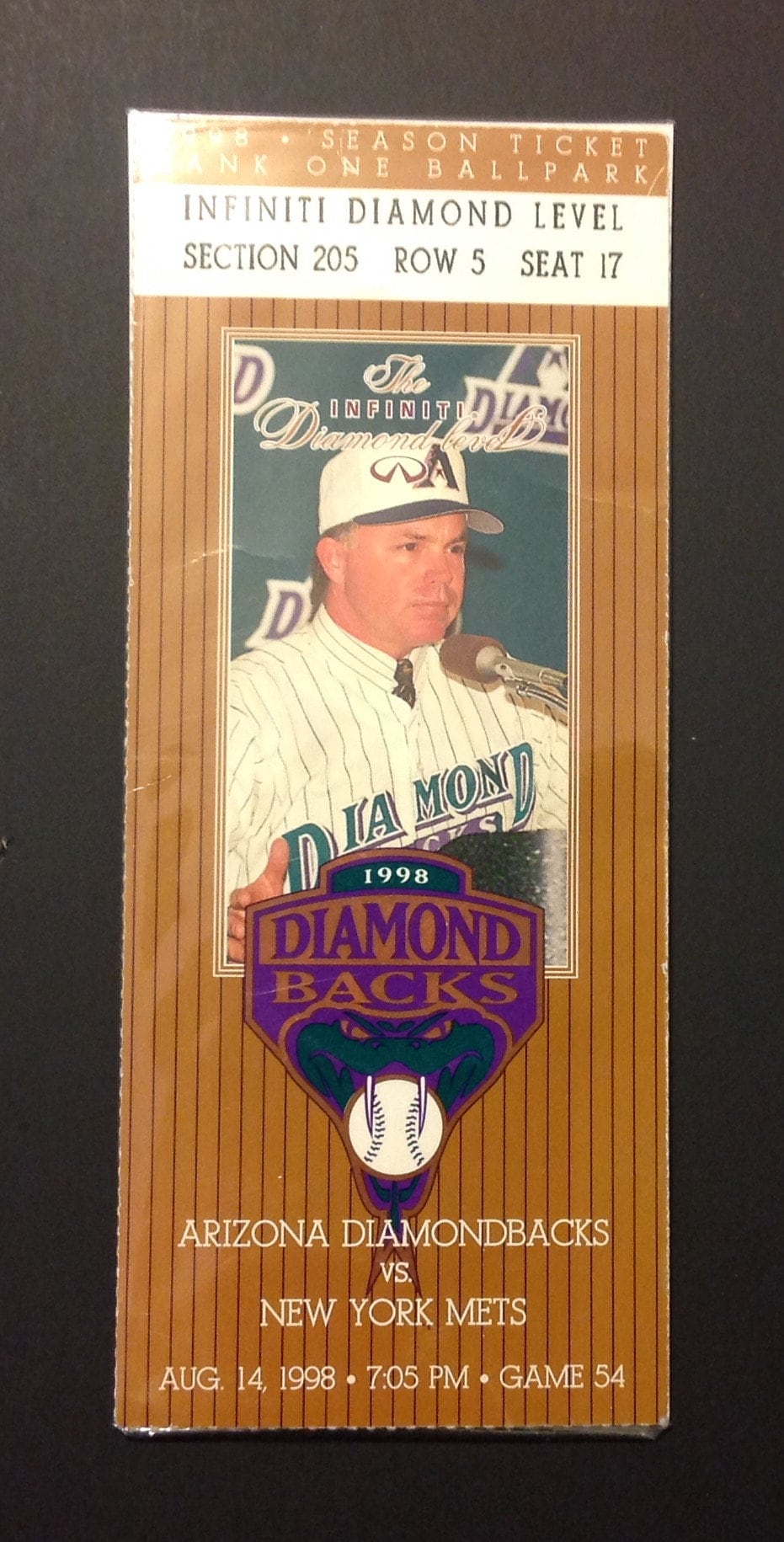 Arizona Diamondbacks 1998 Game Ticket New York Mets Inaugural Etsy UK