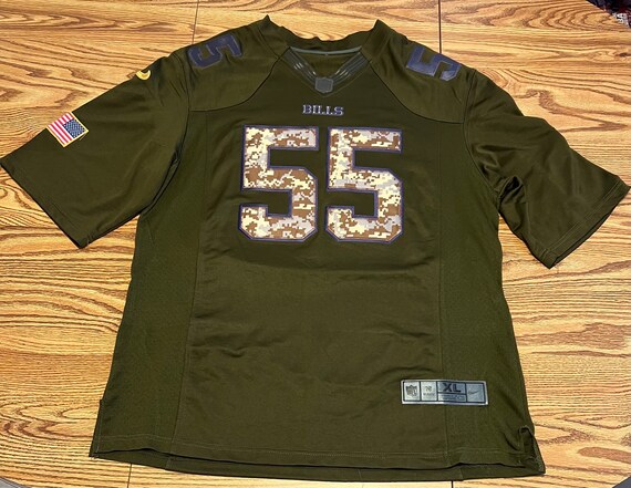 Buy Buffalo Bills Jerry Hughes Jersey Nike Team Salute to Service Green Camo Stitch Online in India Etsy