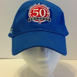 Detroit Pistons 2007-08 Promotional Strapback Hat “50 Seasons” Blue Sprite NBA Basketball Souviner Memorabilia