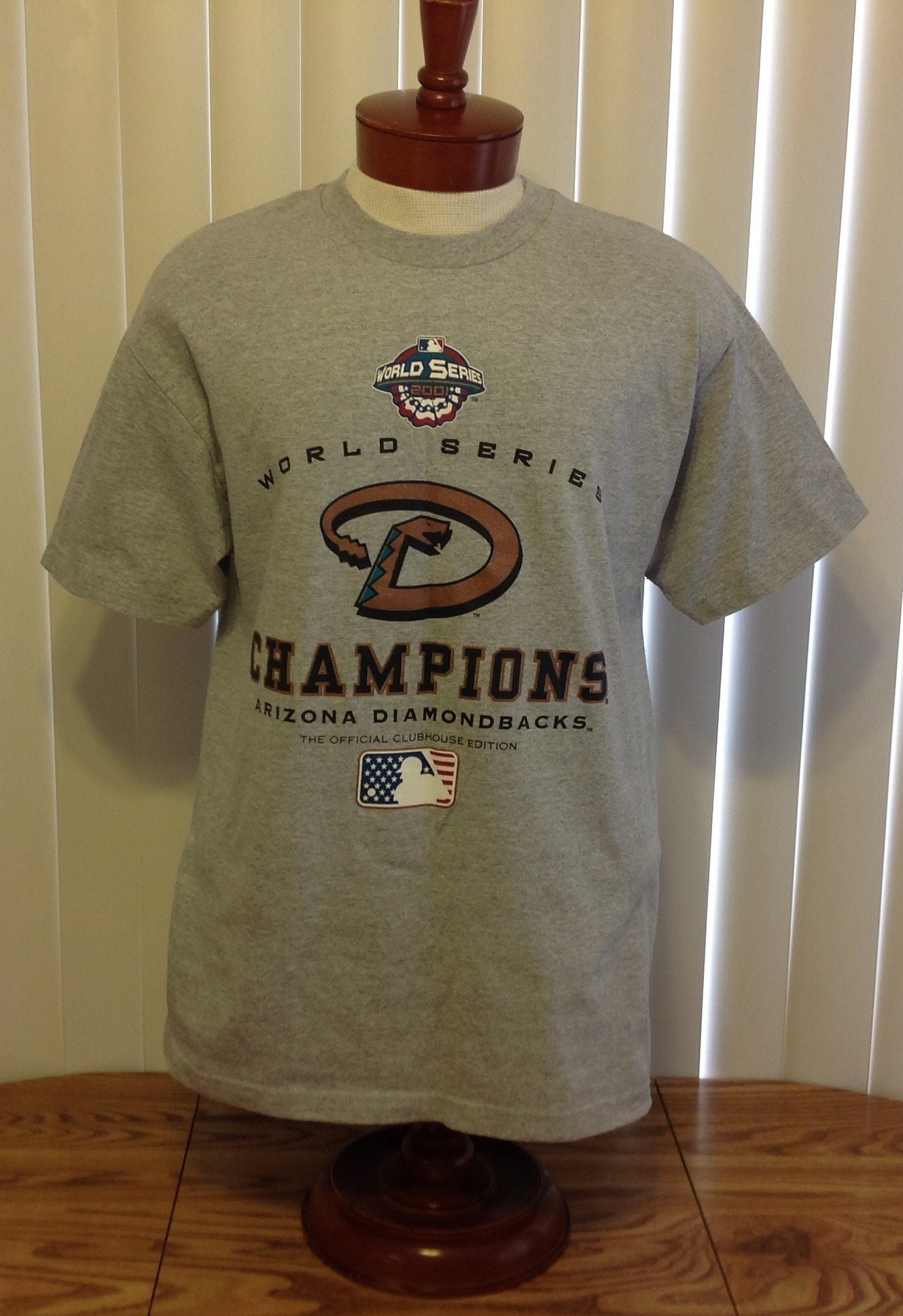 Vintage Arizona Diamondbacks 2001 World Series T Shirt Gray | Etsy