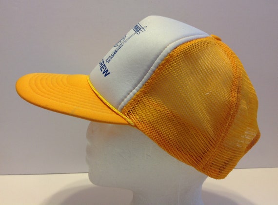 Vintage Kamp Kiwanis Snapback Trucker Hat Yellow … - image 3