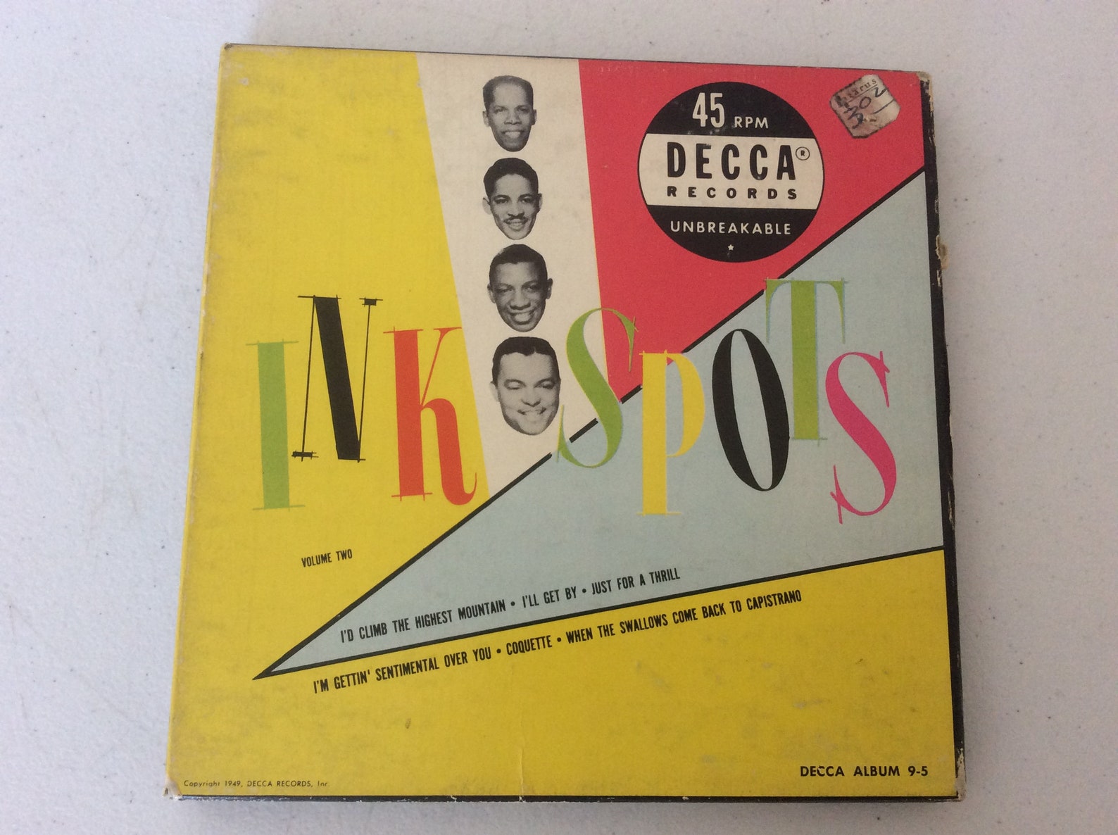 Ink Spots Vol. 2 45 RPM Decca Album 95 3 Records 1949 Etsy