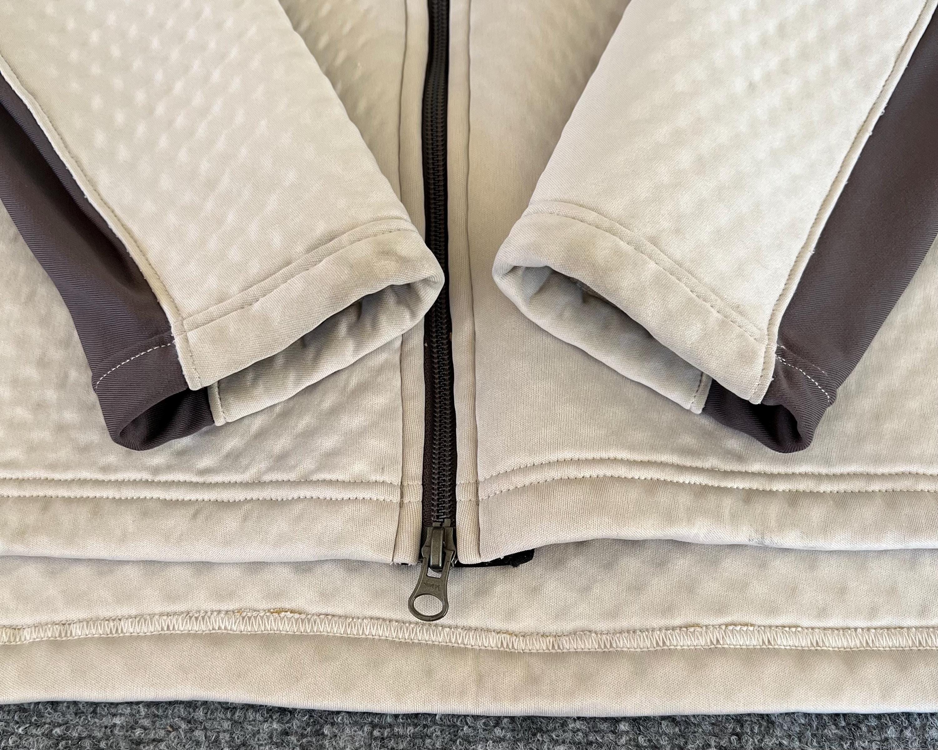 Nike Mens XL Y2K Sphere Thermal Jacket Gray Waffle Full Zip