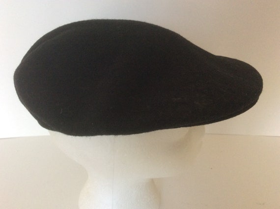 Vintage Dockers Black Wool Blend Beret Hat Brown … - image 1