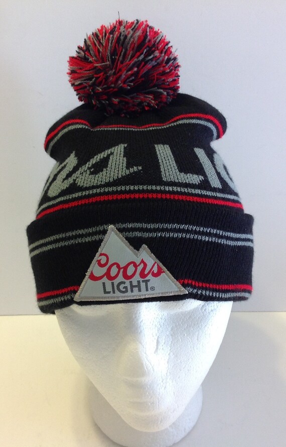 Coors Light Logo Beanie Pom Winter Hat 