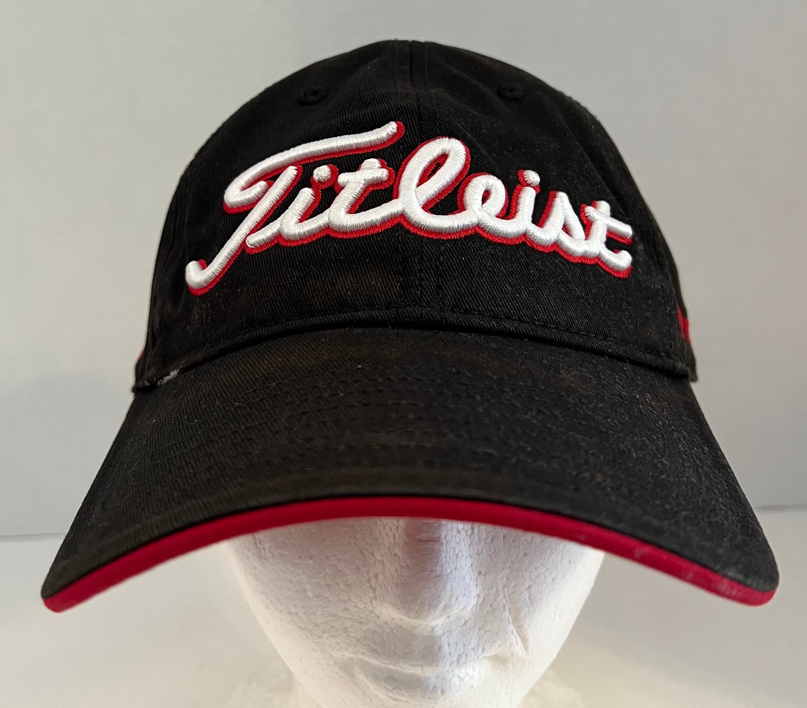 Casquette Titleist Ajustable - Noir/Rouge - Style Baseball Cap - Golf/Outdoor - Occasion