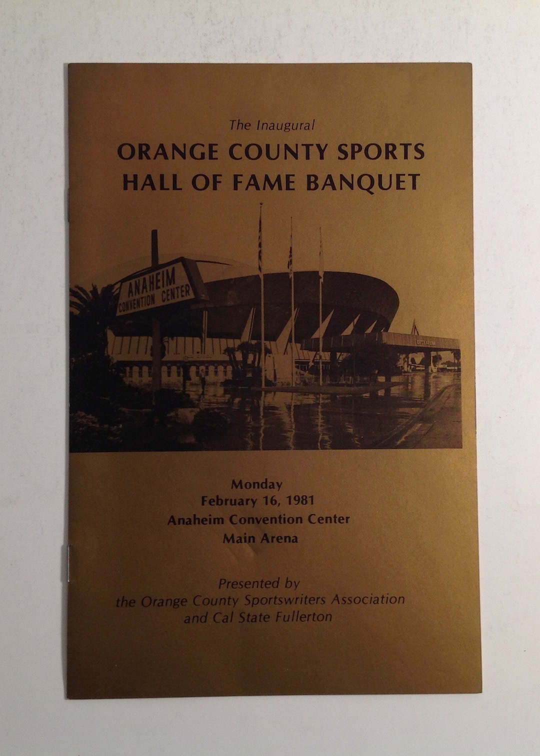 Orange County Sports Hall of Fame 1981 Banquet Program Vintage Sports