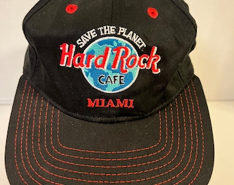 chapeau vintage Hard Rock Cafe brodé des années 1990