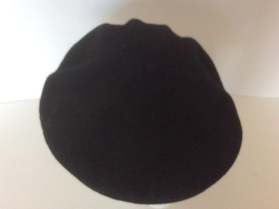 Vintage Dockers Black Wool Blend Beret Hat Brown … - image 2