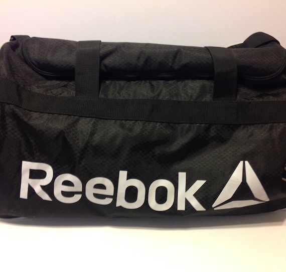 Reebok 20 Duffle Gym Bag Black Logo Etsy