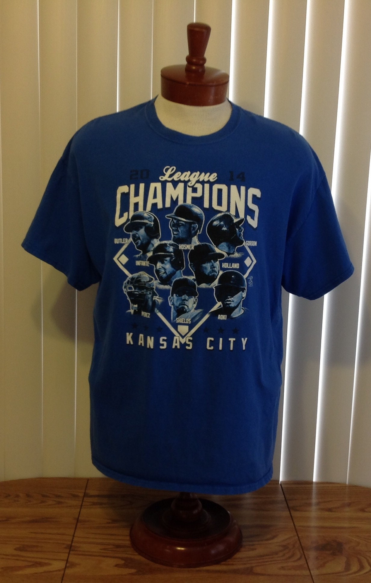 Kansas City Royals 2014 Campeones de la Liga Foto Camiseta Etsy