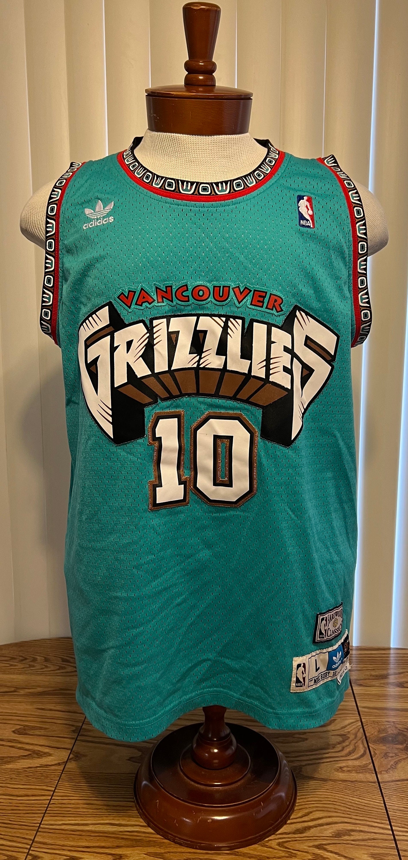 Adidas Vancouver Grizzlies Mike Bibby Authentic Hardwood Classic