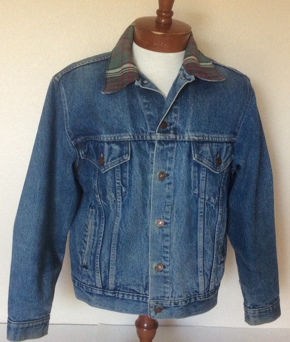 Vintage Plain Pocket Blue Denim Truck 