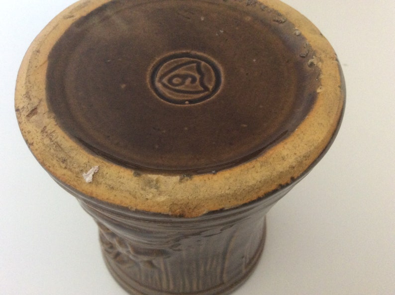 Vintage Nelson McCoy Pottery Brown Glaze Pirate Buccaneer Mug Set Of 4 Shield Mark #6
