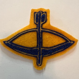 Vintage Deadstock 4.75" Wool Felt Archery Bow Varsity Letterman Jacket Patch