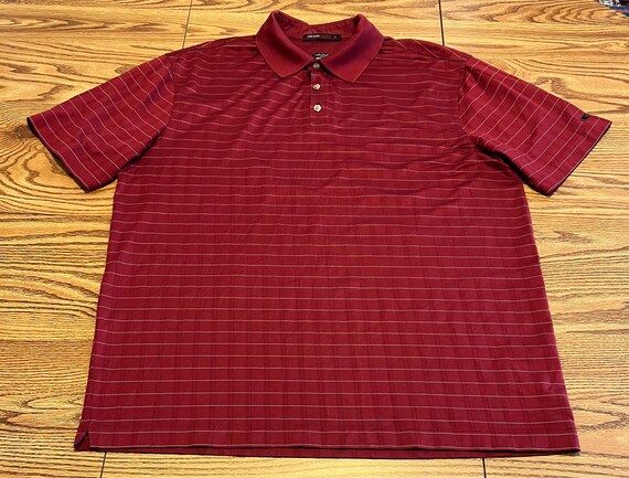 Tiger Woods Collection Mens XL Golf Polo Shirt Red Gray