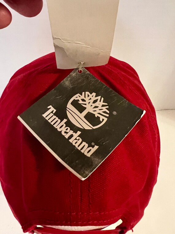 Timberland NWT Hat SnapBack Red Black Tree Logo - image 7