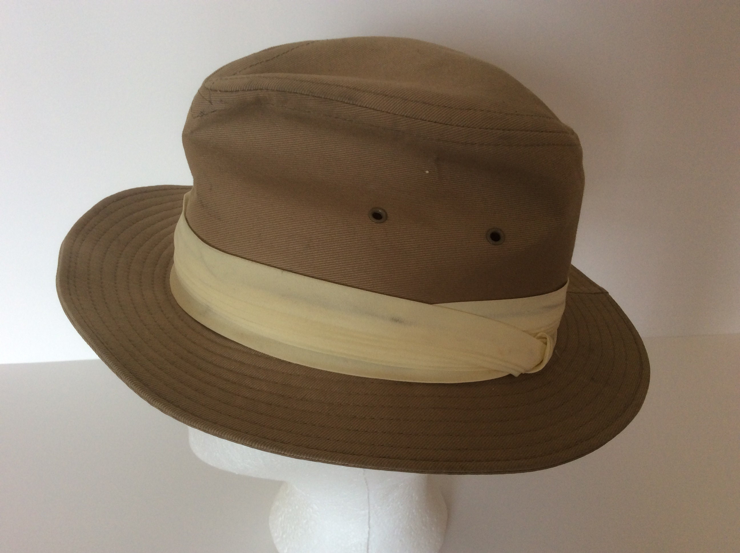 Dobbs Backtrails Khaki Canvas Fedora 