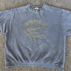 Nike VTG Sweatshirt Blue Green “Sports & Fitness” Screen Print Distressed Y2K bild 13
