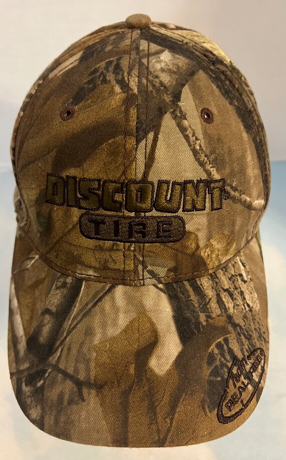 Discount Tire Hat Strap Back Real Tree Camo Camouflage Green 