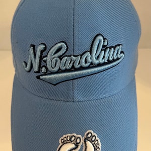 North Carolina Tar Heels Hat Carolina Blue Spellout Feet On Brim Strap Back