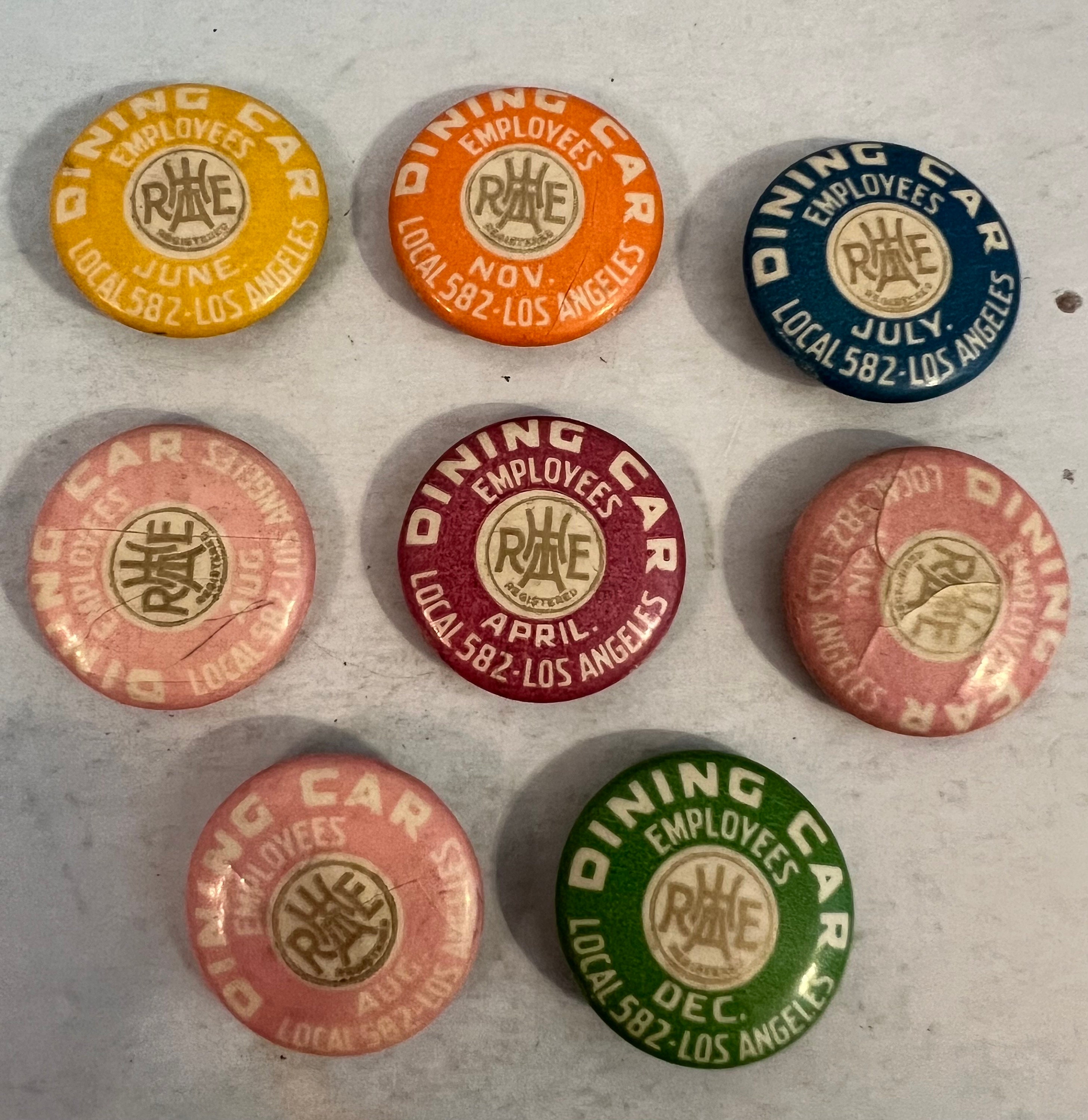 6pc Vintage HELLO KITTY Set of Button Pins / Sanrio Pinback Pin / New Old  Stock 