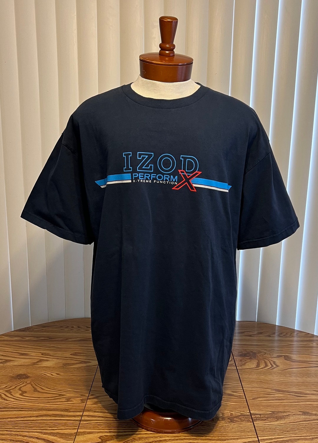 Izod Logo T Shirt Blue performx Short 3X -