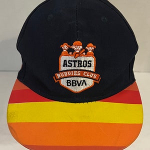 Houston Astros Hat SnapBack Blue Rainbow Bill “Buddies Club” MLB Baseball Promo