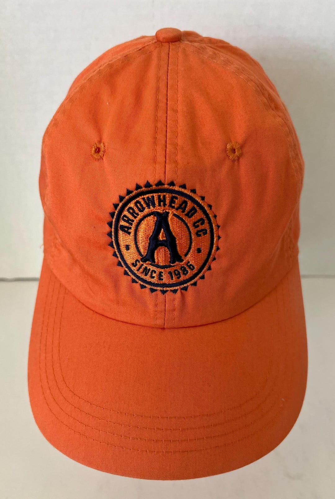 Arrowhead Country Club Golf Hat Strap Back Orange Blue Logo Embroidered ...