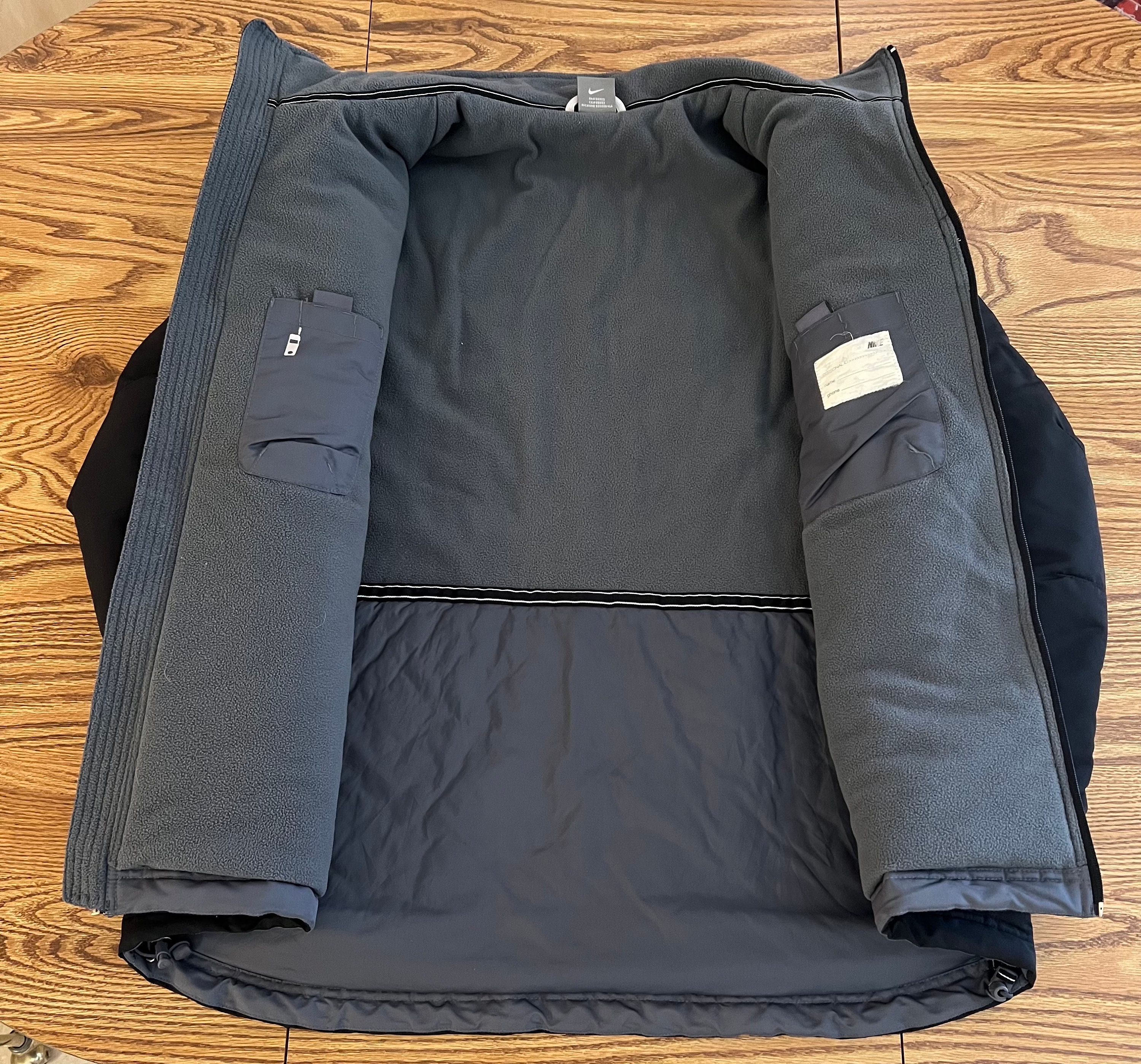 Nike Y2K Jacket Mens L Black Zip Reflective Fleece Lined 4 Nike Y2K Jacket Mens L Black Zip Reflective Fleece Lined 4