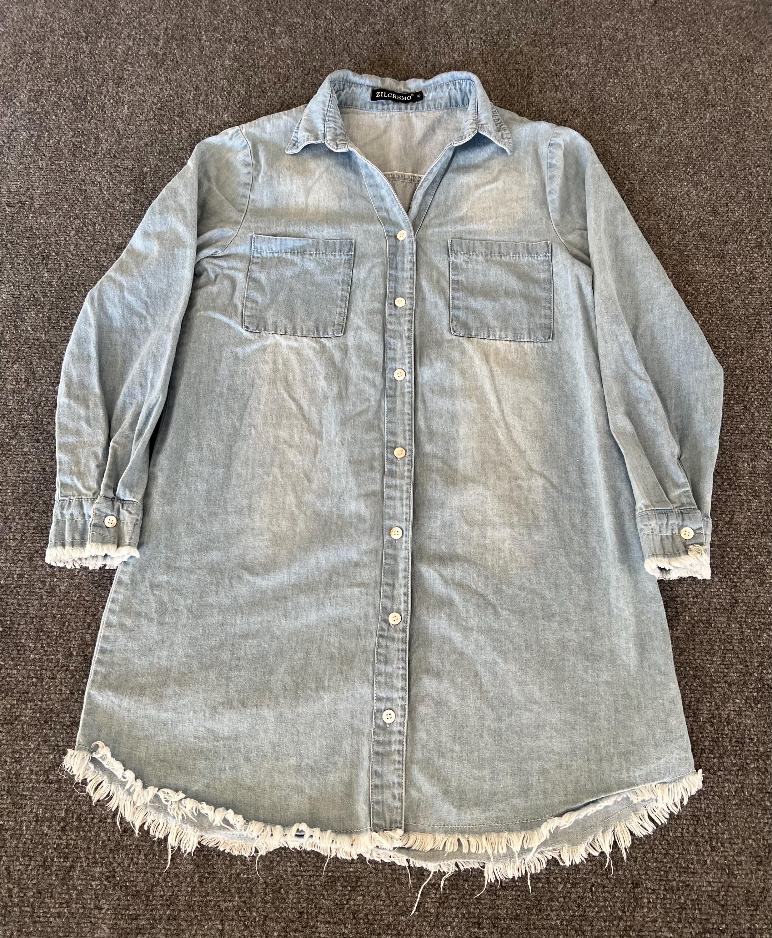 Frayed Denim Dress - Etsy Frayed Denim Dress - Etsy