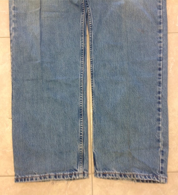 Vintage 90s Levis 505 40x32 Faded Distressed Blue… - image 5