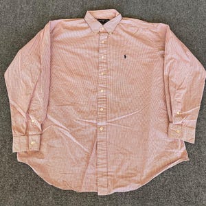 希少◎ ralph lauren blake pink linen! XXL Polo Ralph Lauren Blake Linen Silk Blend Vintage Button Down