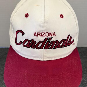 Arizona Cardinals Sports Specialities SnapBack Hat White Red Script Spellout NFL