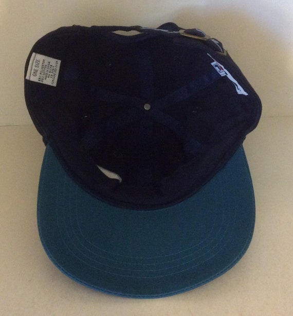 Fila Vintage 90s Strapback Hat Offset “F” Logo Bl… - image 6