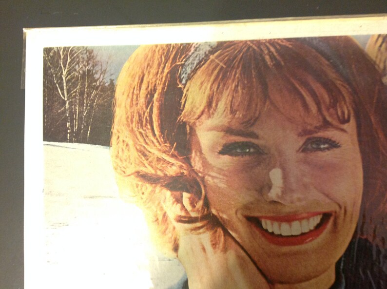 Pepsi Cola Vintage 1964 Magazine Print Advertisement 2 Page Skiing Couple 20\u201d