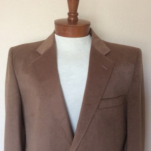 JC Penney Vintage Action Master Blazer Brown Rockabilly Cashmere Blend Blazer 44R
