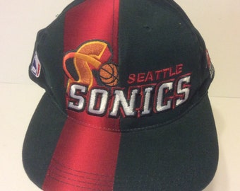 Seattle SuperSonics Vintage 90s Sports Specialities Color Rush Block Spellout Snapback Hat NBA