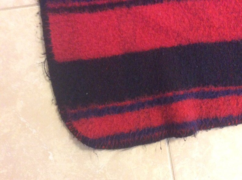 San Marcos Red Black Plaid & Stripe Reversible Throw Blanket Etsy