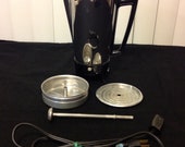 Presto Vintage PK01B Super Speed Stainless Steel 9-Cup Percolator Electric Coffee Maker Submersible Pot