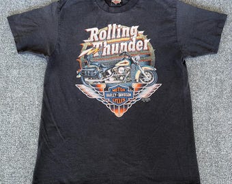 Vintage 1991 Harley-davidson Survivors 3D Emblem Wolf Graphic