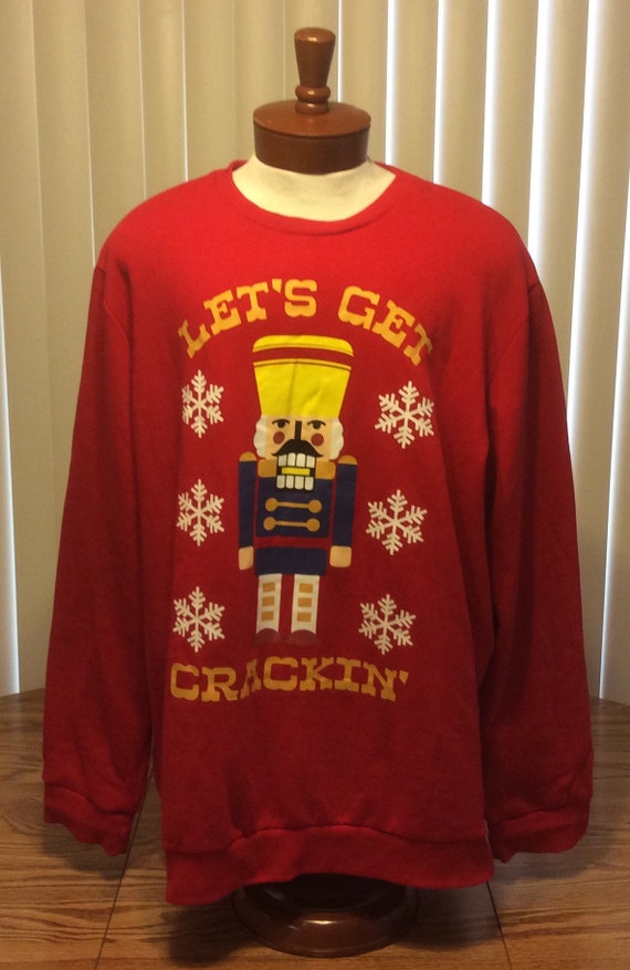 Holiday Time Womens Christmas Sweatshirt Red “Lets