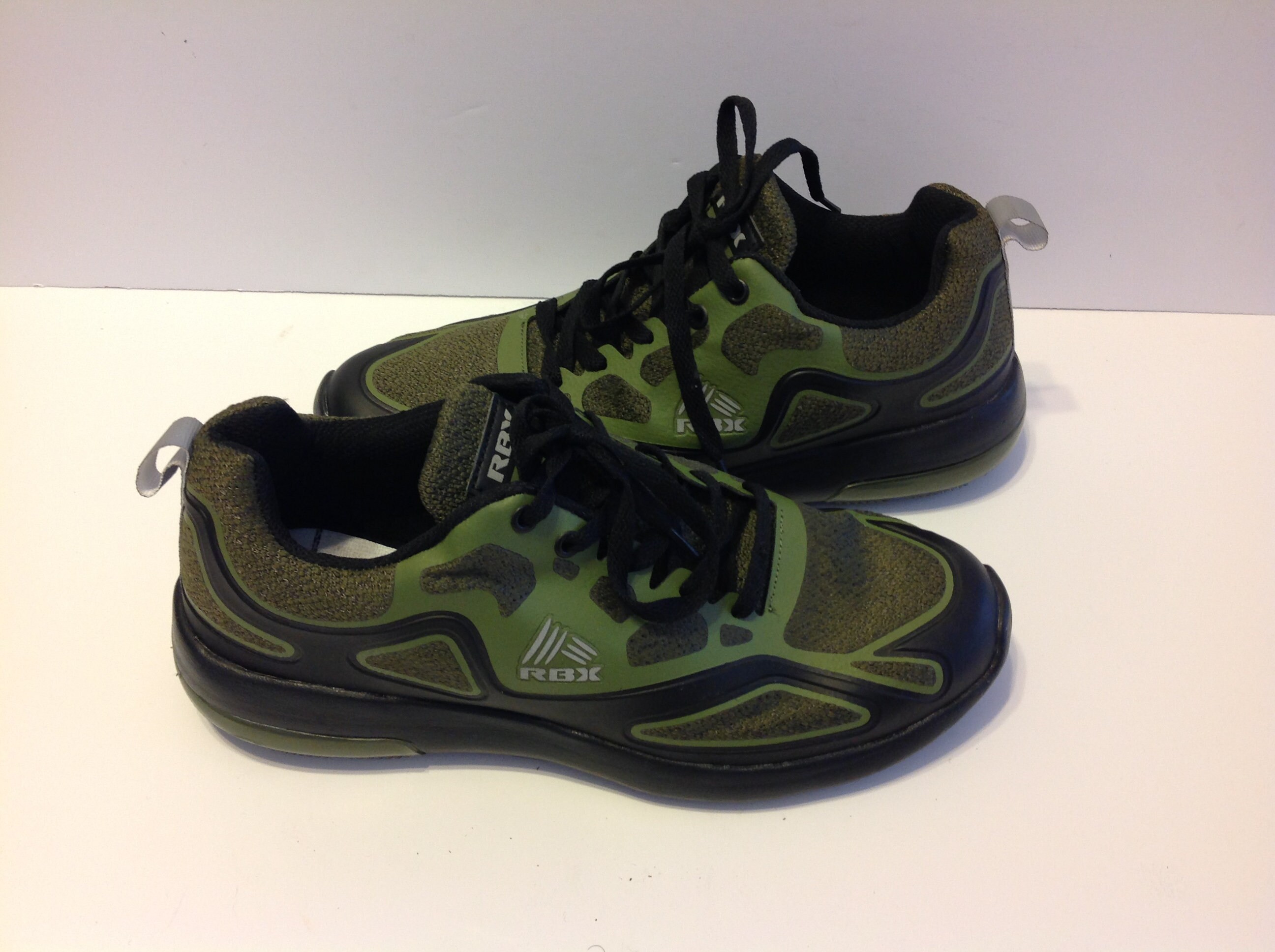 Rbx Mens Size 9.5 Running Athletic Shoe Green \u0026 Black Casual Comfort