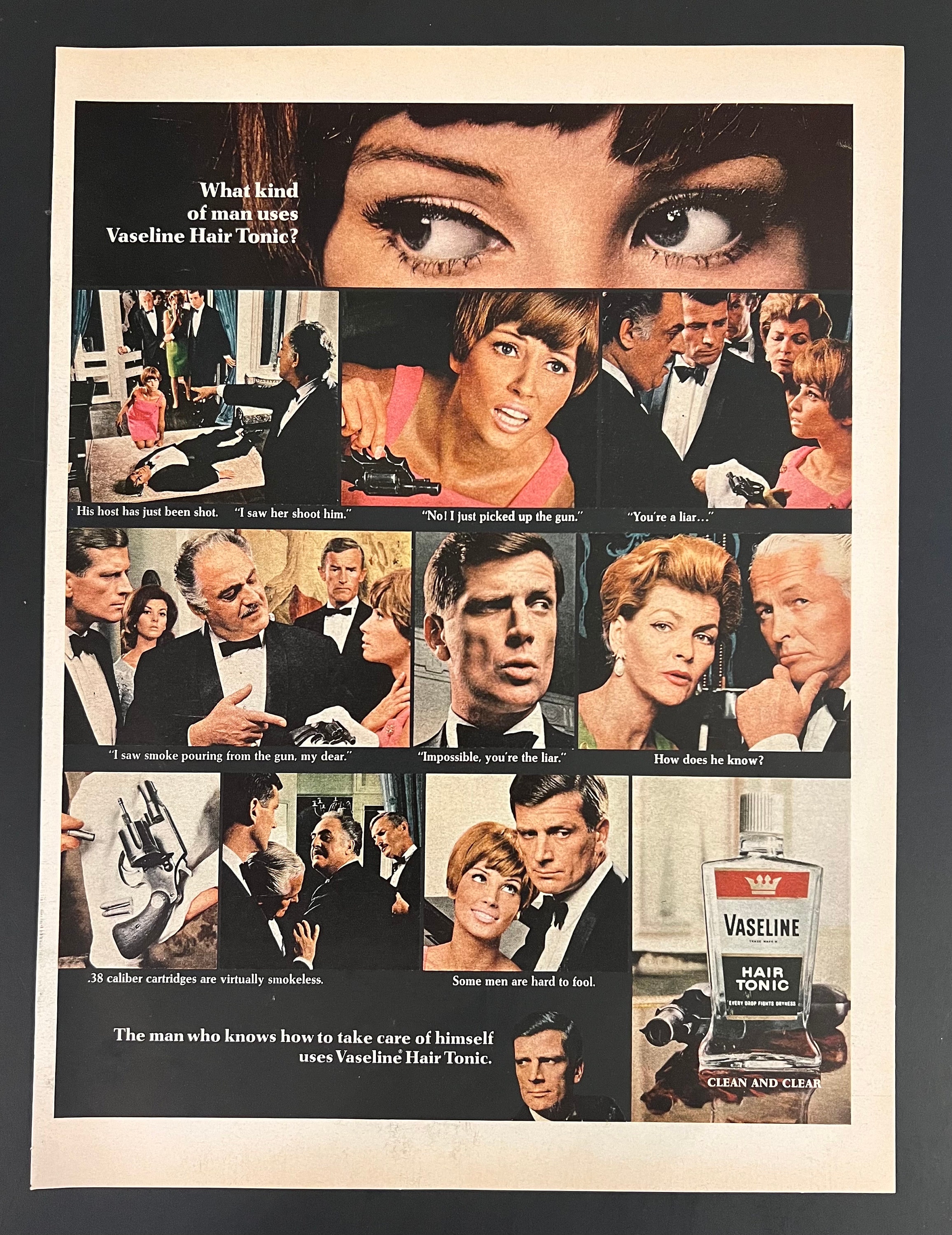 Vaseline Hair Tonic 1967 Life Print Add 13x11 Mens 1960s Grooming Hair Care  - Etsy Australia