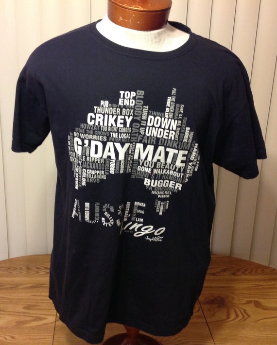 Joey Roo Australia Novelty Tourist T Shirt Black … - image 1