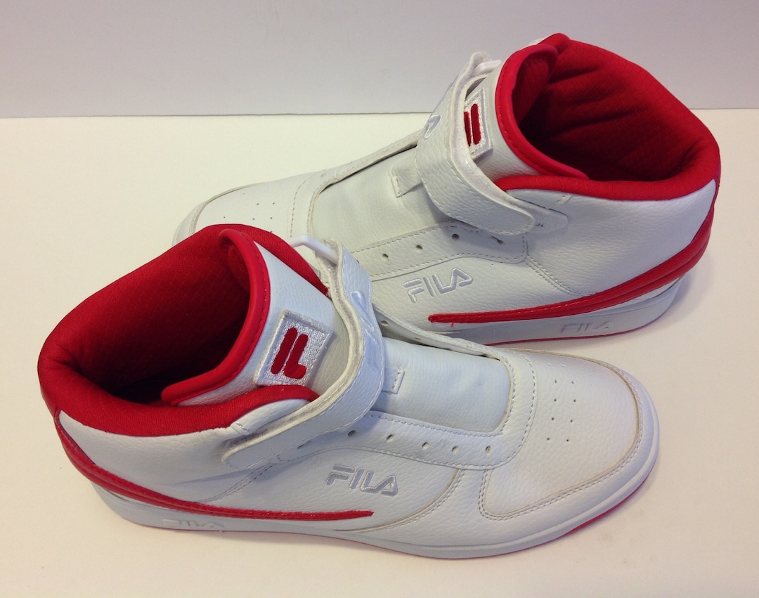 Fila High Top White/red Sneaker Shoes 1CM00540-128 Mens US - Etsy